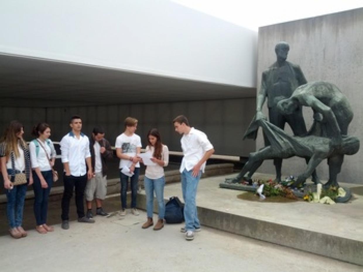 Gemeinsame Gedenkzeremonie in der Gedenkstätte Sachsenhausen